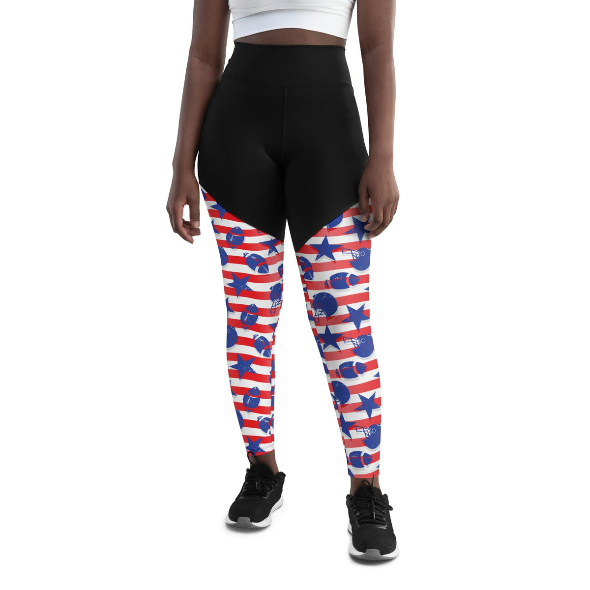 American Football Pattern Compression Leggings  Sports leggings, Running  leggings, Compression leggings