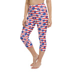 American Football Pattern Yoga Capris