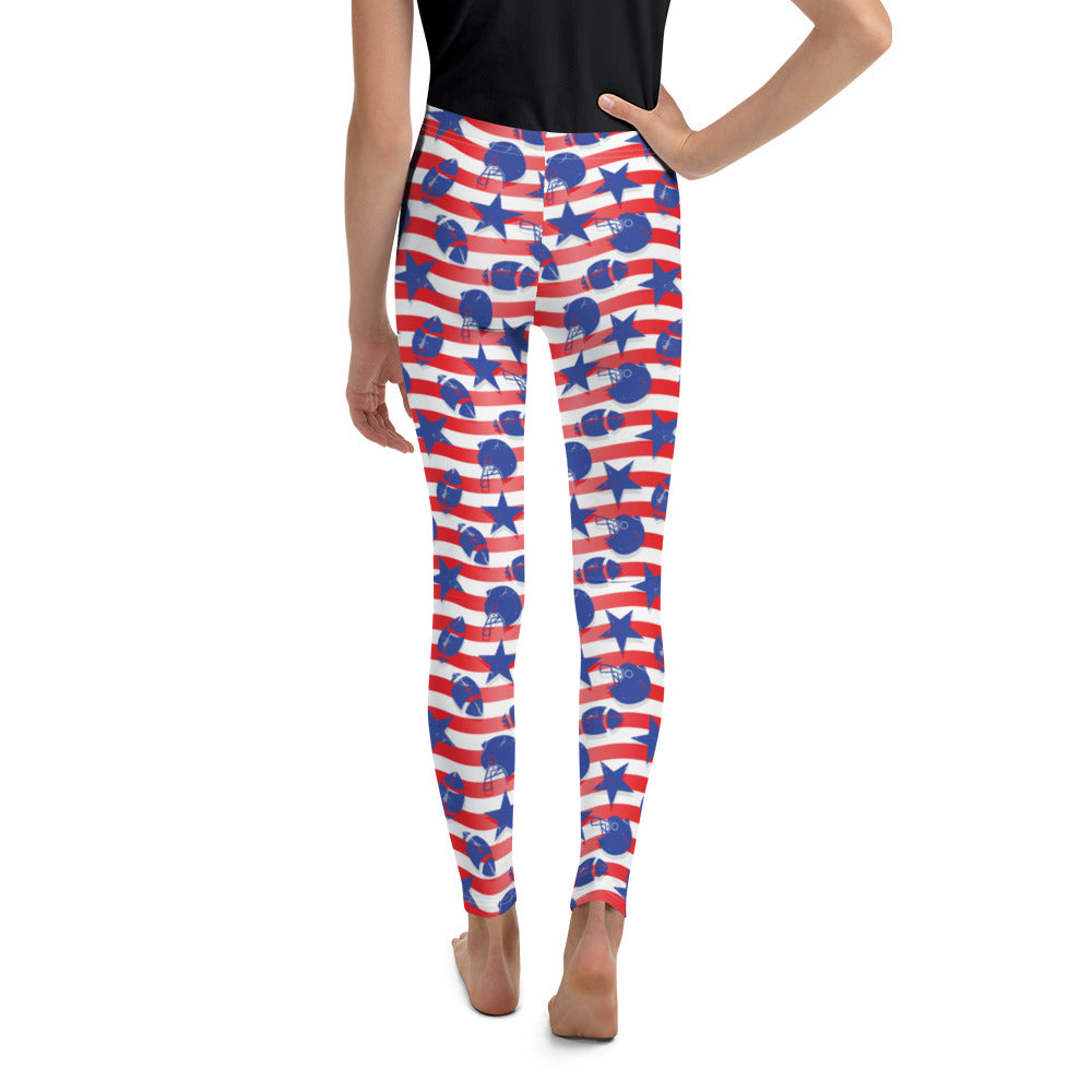 American Football Pattern Youth Leggings