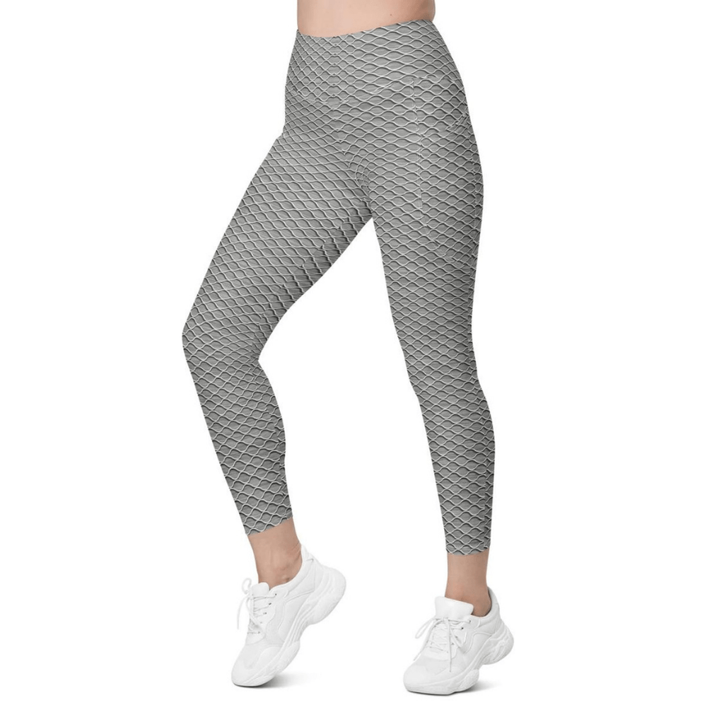 Anti Cellulite Pattern Leggings With Pockets