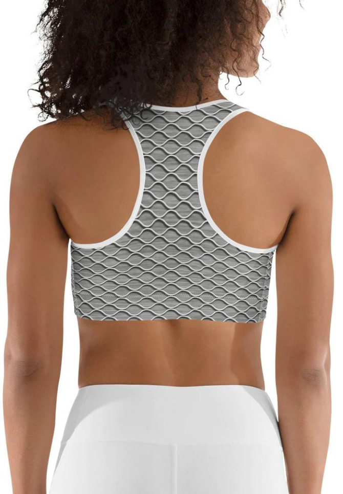 Lorna Jane medium support mesh layer cross back sports bra in black