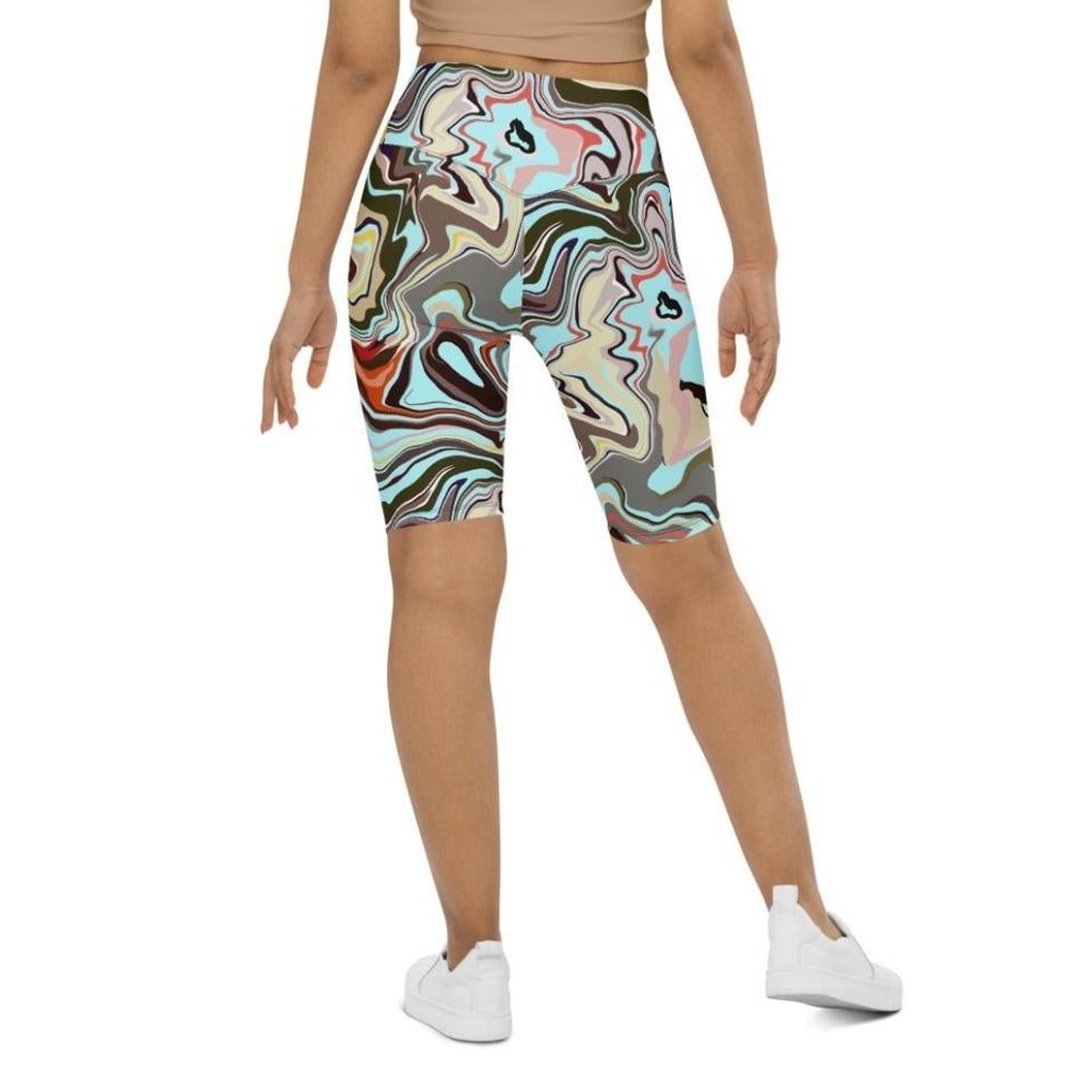 Aqua Marble Biker Shorts