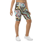 Aqua Marble Biker Shorts