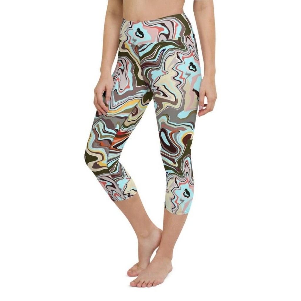 Aqua Marble Yoga Capris