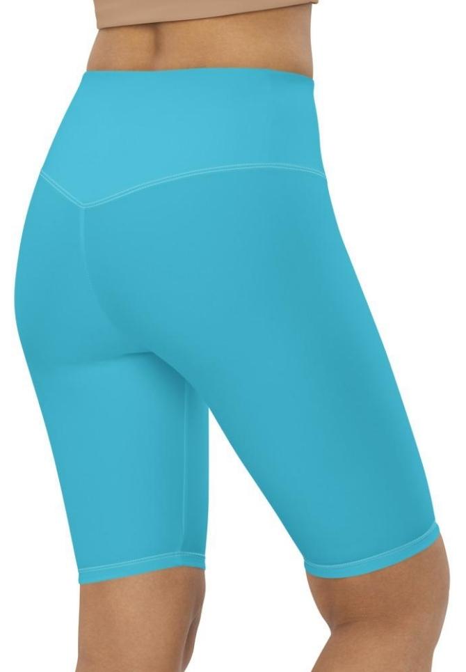 Aqua Turquoise Biker Shorts
