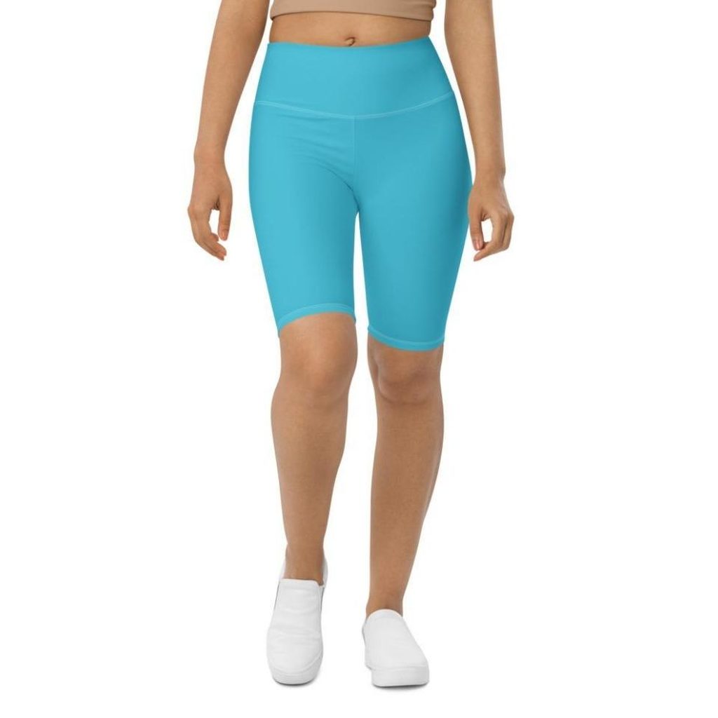 Aqua Turquoise Biker Shorts