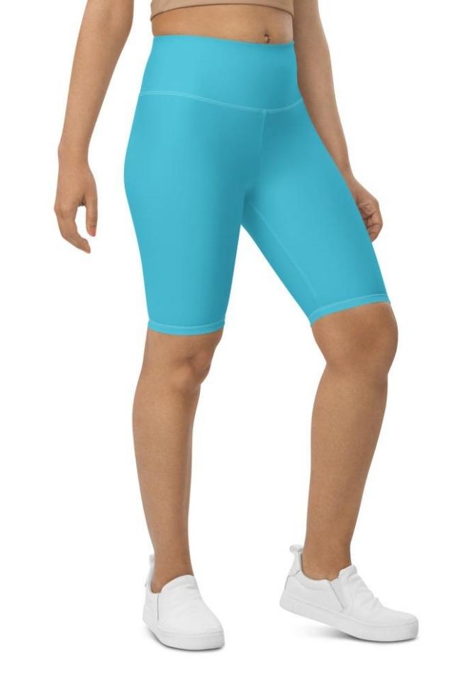 Aqua Turquoise Biker Shorts