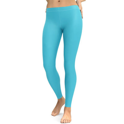 Soft and High-Quality Aqua Turquoise Leggings | FIERCEPULSE