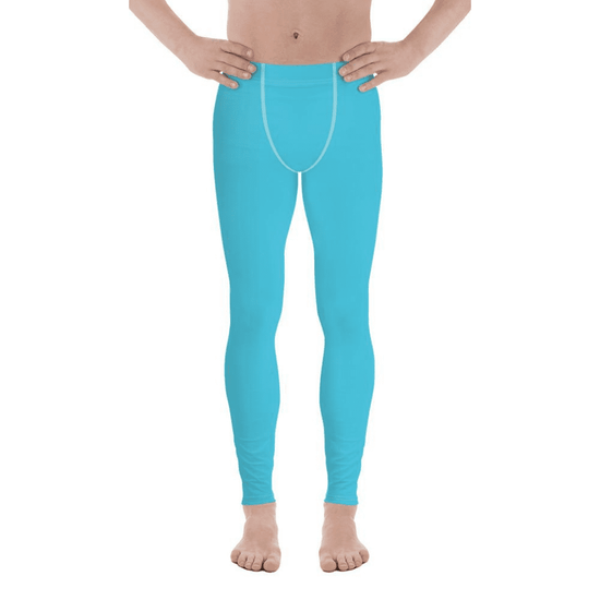 Aqua Turquoise Men's Leggings
