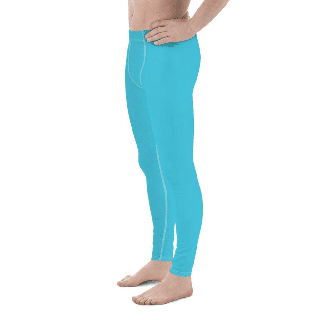 Aqua Turquoise Men's Leggings