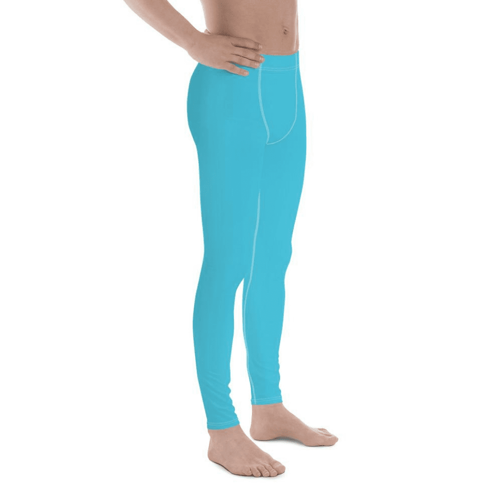 Aqua Turquoise Men's Leggings