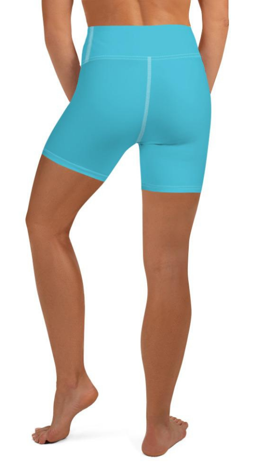 Aqua Turquoise Yoga Shorts