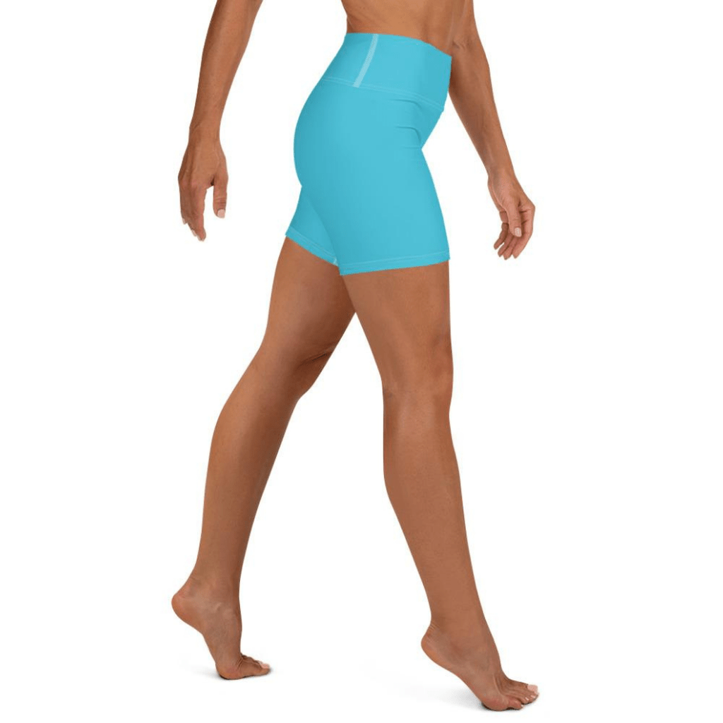 Aqua Turquoise Yoga Shorts