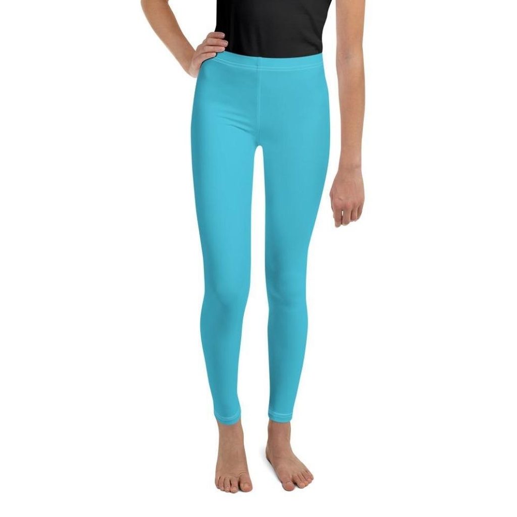 Aqua Turquoise Youth Leggings