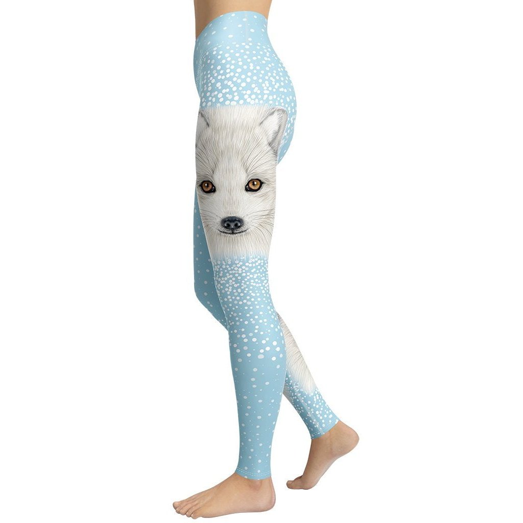 Arctic Fox Dog Yoga Leggings