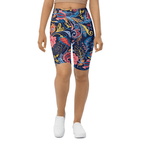 Art Deco Floral Biker Shorts