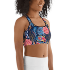Art Deco Floral Sports Bra