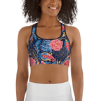 Art Deco Floral Sports Bra