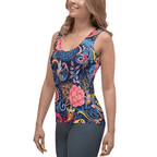 Art Deco Floral Tank Top