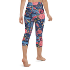 Art Deco Floral Yoga Capris