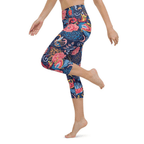 Art Deco Floral Yoga Capris