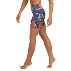 Art Deco Floral Yoga Shorts