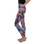 Art Deco Floral Youth Leggings
