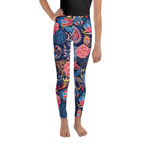 Art Deco Floral Youth Leggings