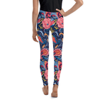Art Deco Floral Youth Leggings