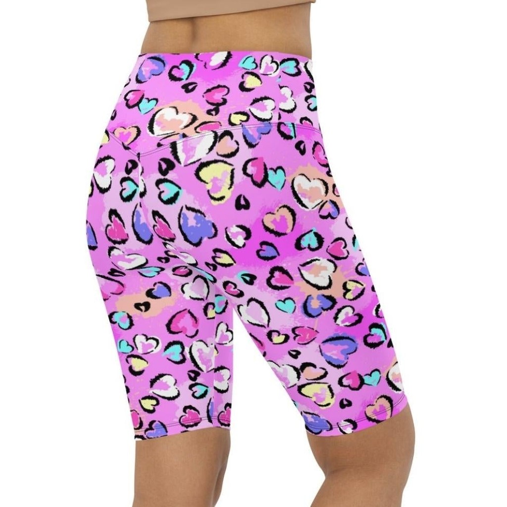 Artsy Heart Biker Shorts