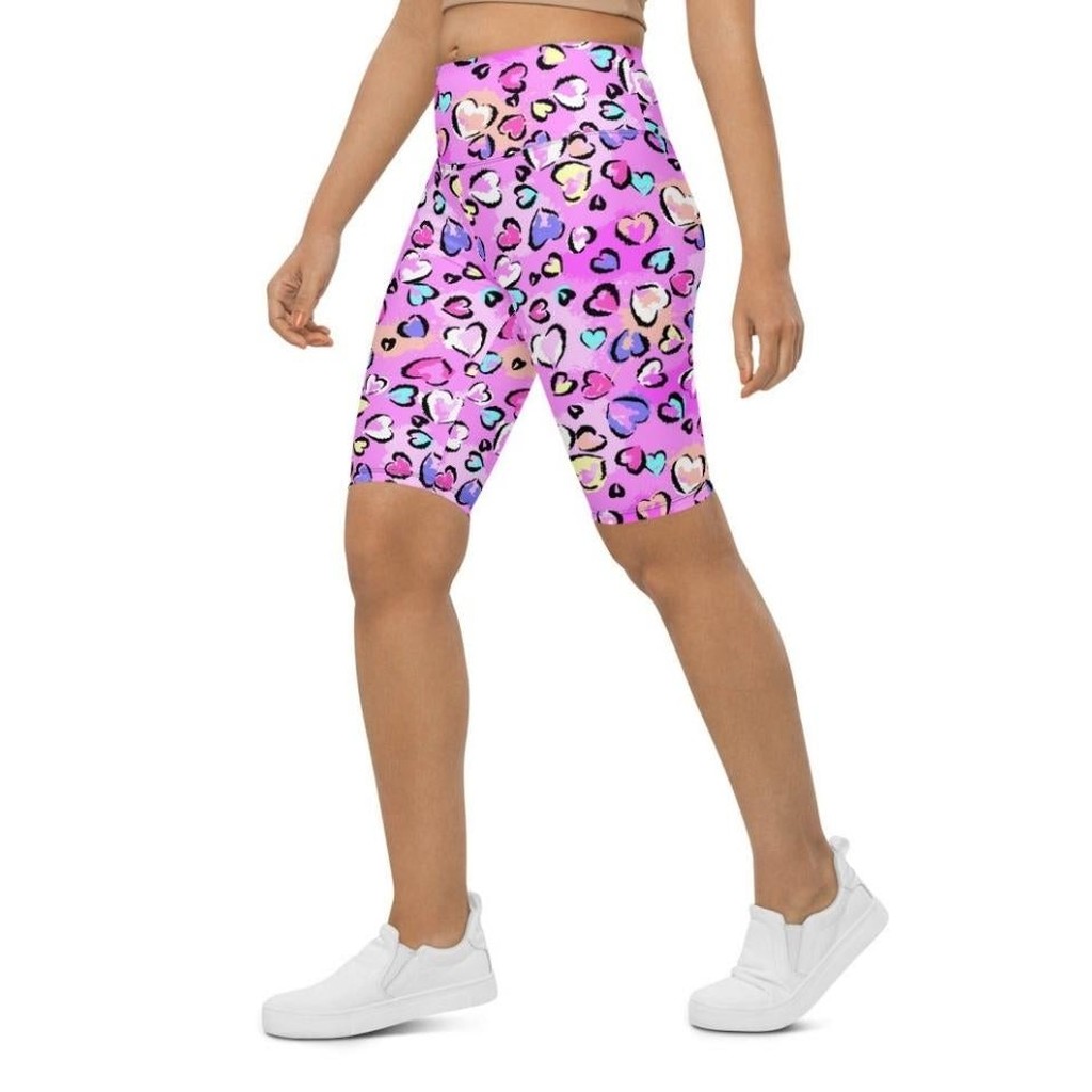 Artsy Heart Biker Shorts