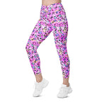 Artsy Heart Crossover Leggings With Pockets