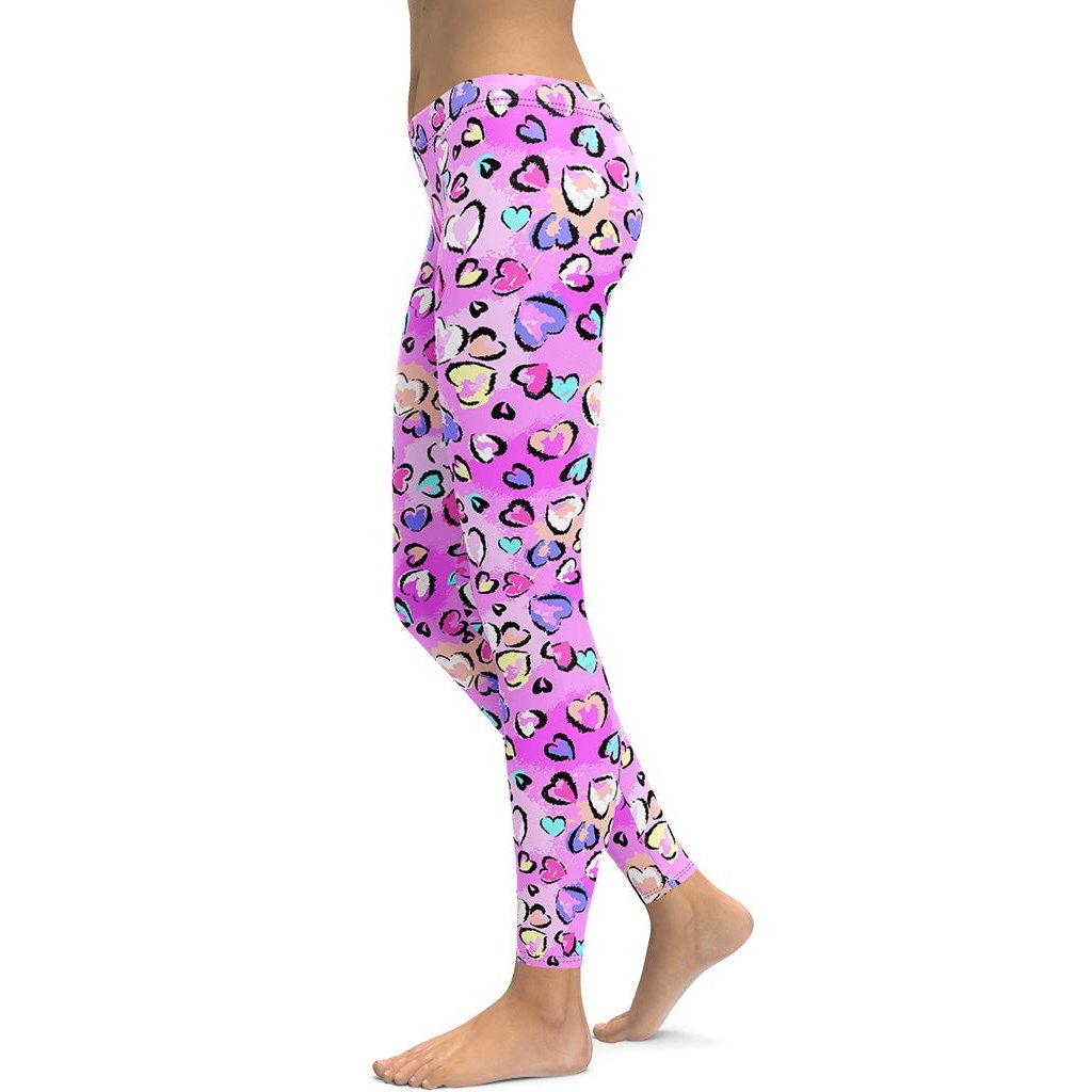 Valentine Leggings for Women Tummy Control Queen of Hearts Workout