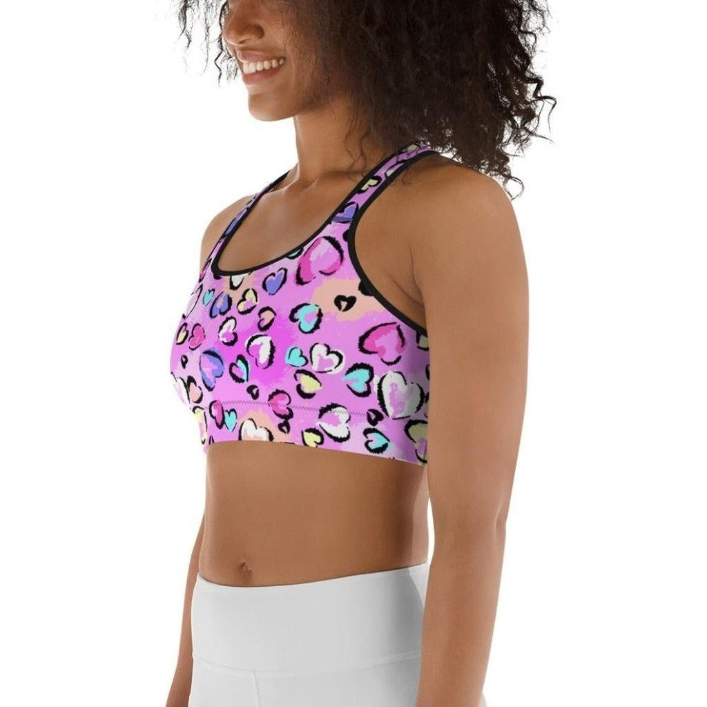 Artsy Heart Sports Bra