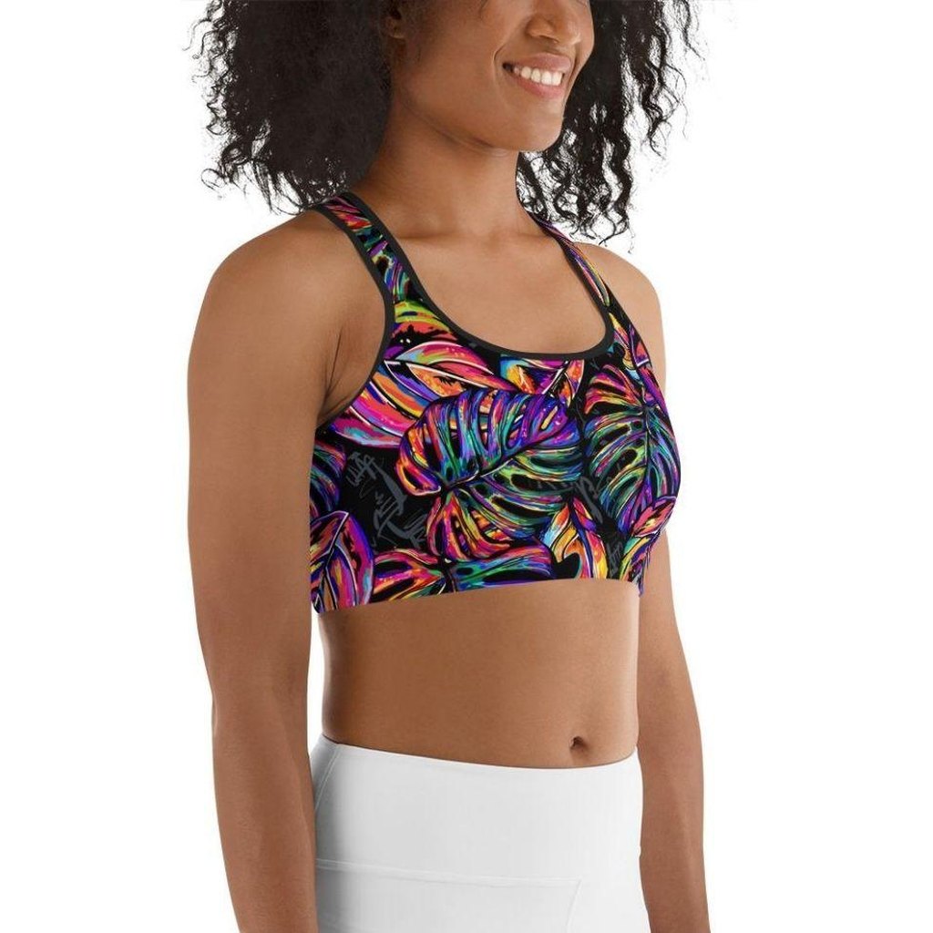 Artsy Tropical Sports Bra