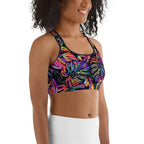 Artsy Tropical Sports Bra