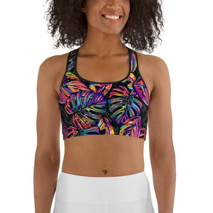 Artsy Tropical Sports Bra