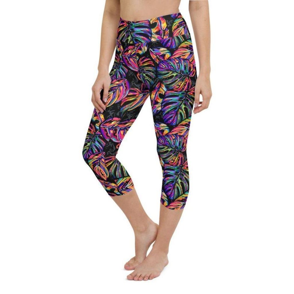 Artsy Tropical Yoga Capris