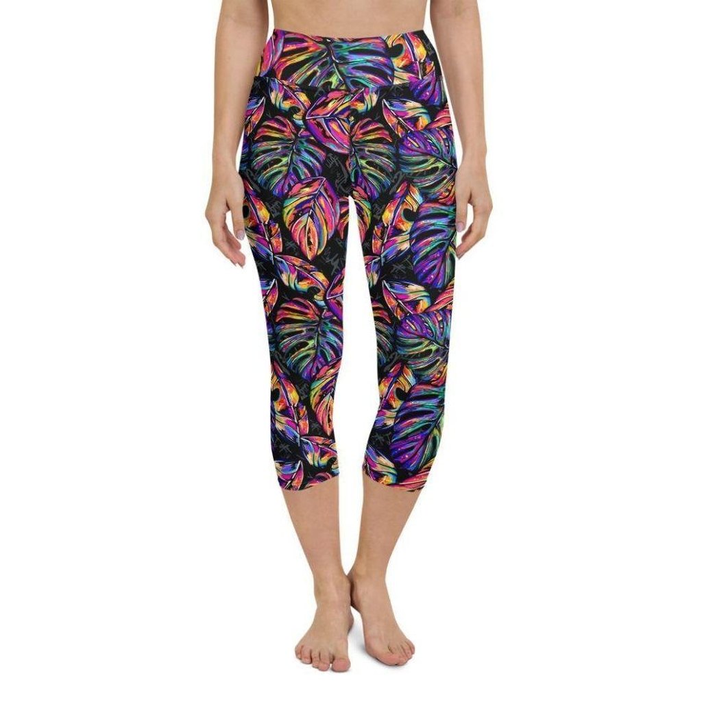 Artsy Tropical Yoga Capris