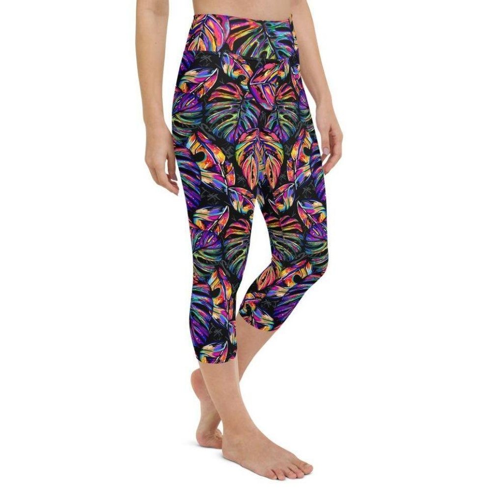 Artsy Tropical Yoga Capris