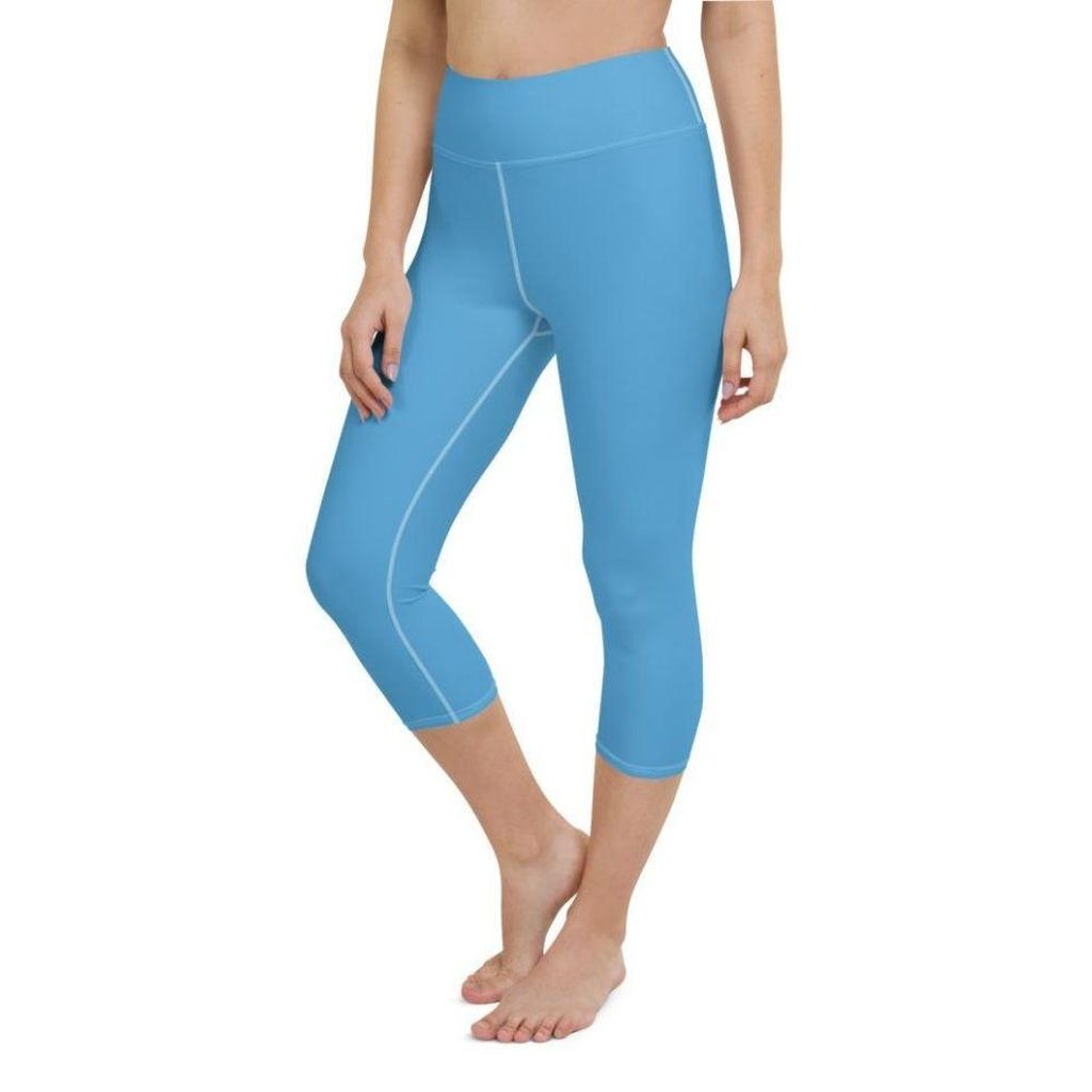 Azure Blue Yoga Capris