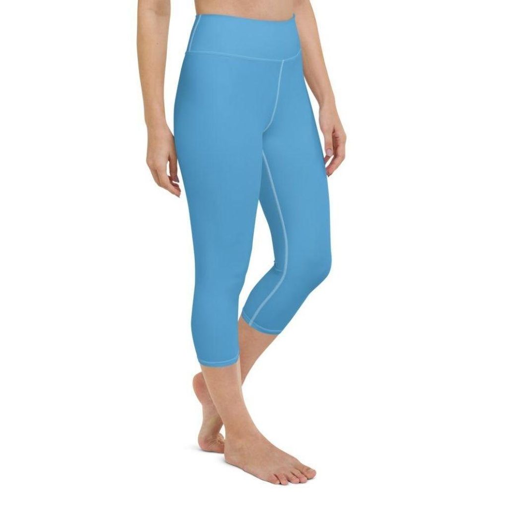 Azure Blue Yoga Capris
