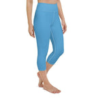 Azure Blue Yoga Capris