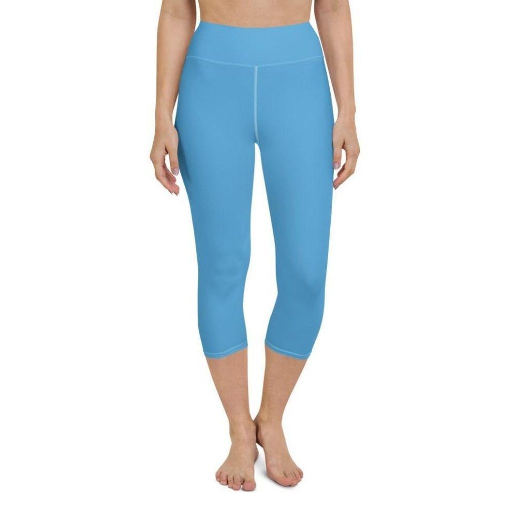 Azure Blue Yoga Capris