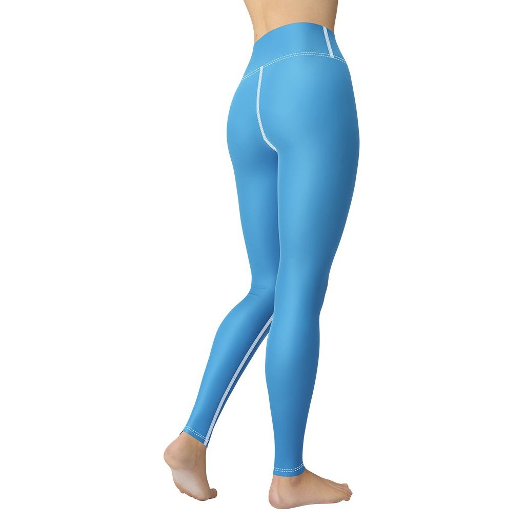 Azure Blue Yoga Leggings