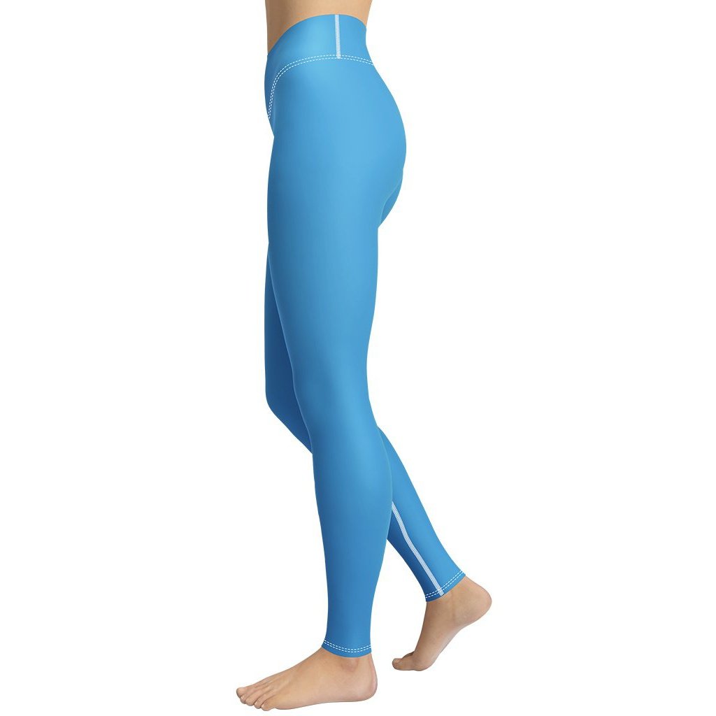 Azure Blue Yoga Leggings