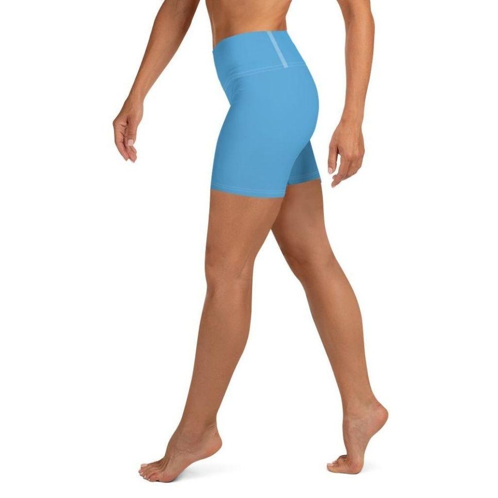 Azure Blue Yoga Shorts