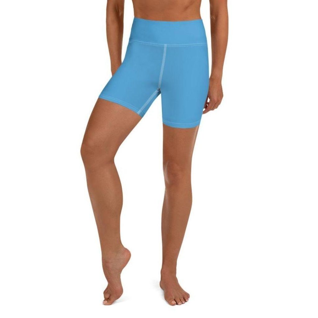 Azure Blue Yoga Shorts