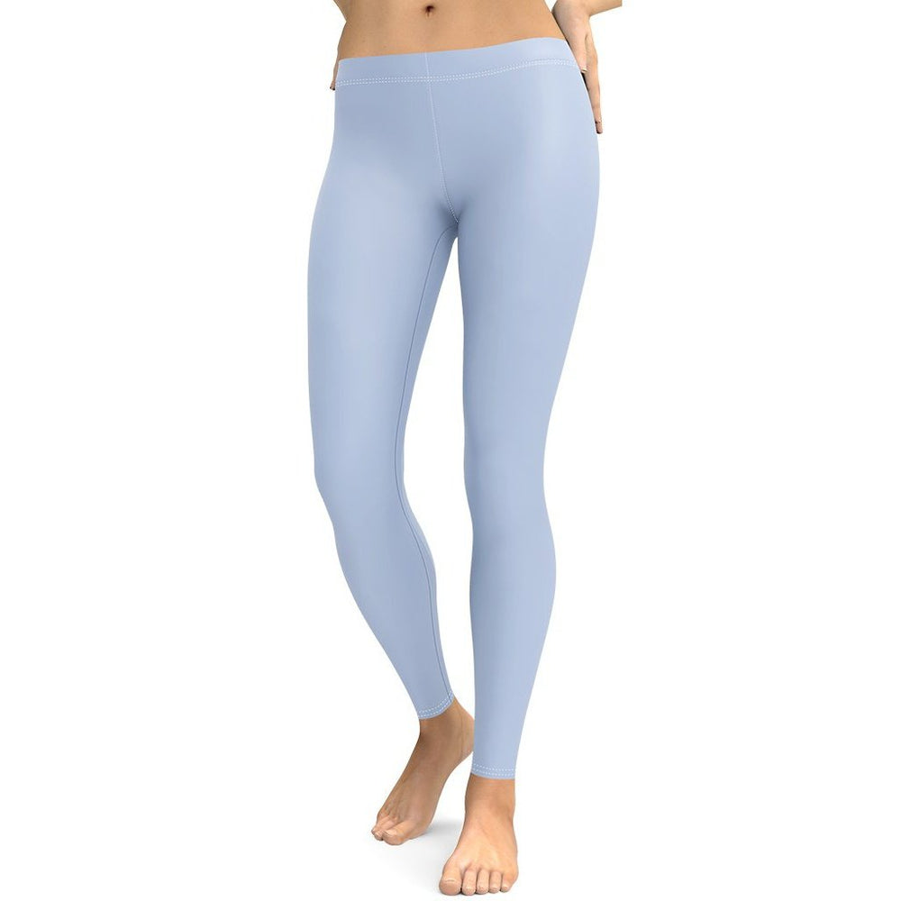 Soothing and Comfortable Baby Blue Leggings FIERCEPULSE