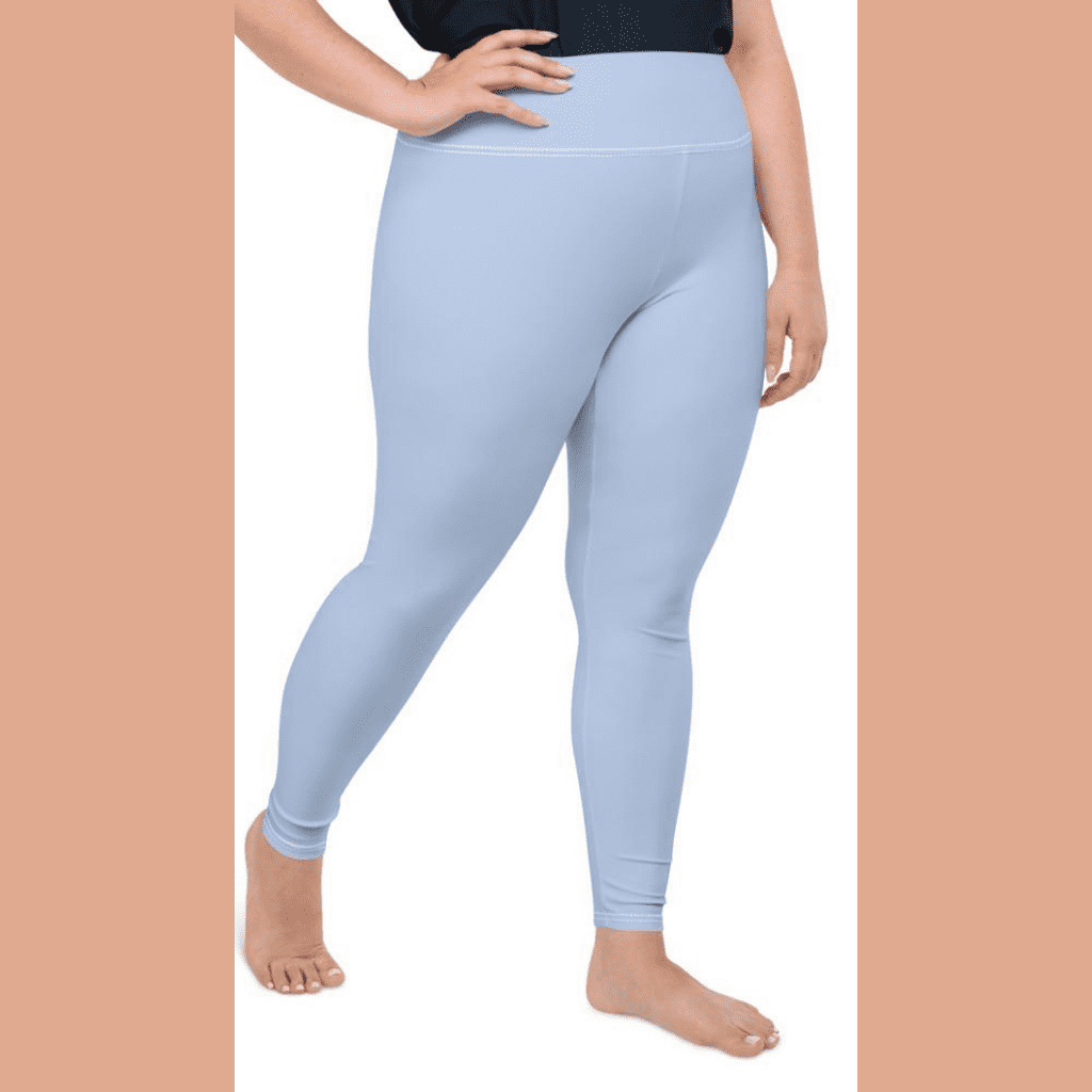 YOURS Plus Size Light Blue Cropped Leggings | Yours Clothing